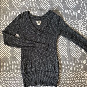 Billabong Charcoal V-Neck Sweater SIZE SMALL